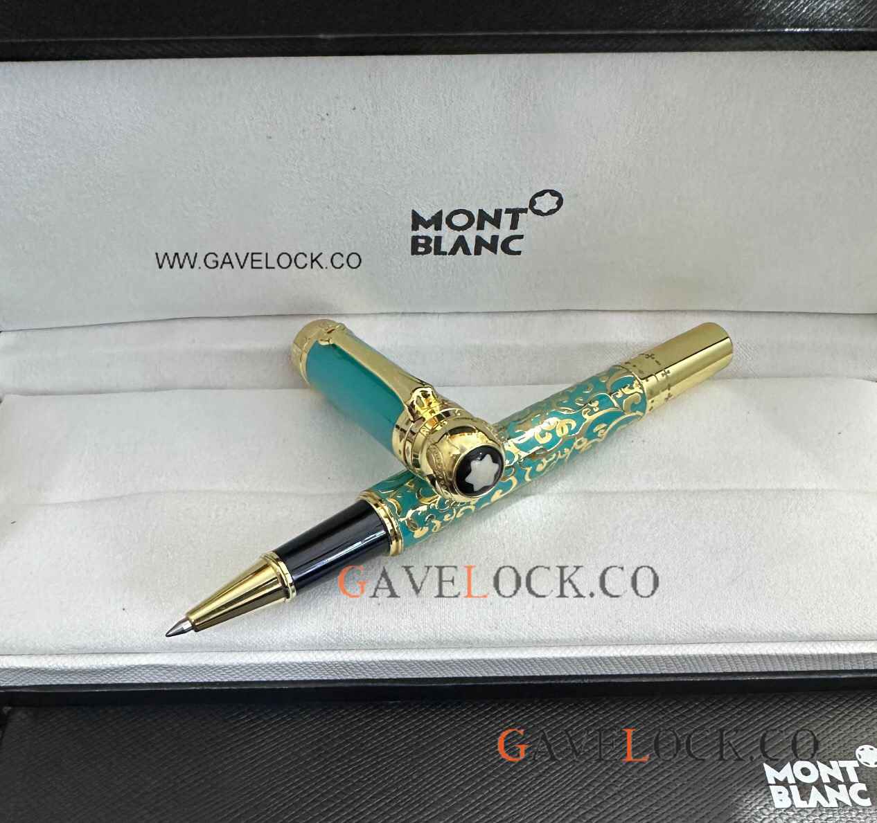 Clone Montblanc Limited Edition Joseph Ii Blue Rollerball Pen Gold Clip  Clone Montblanc Limited Edition Joseph Ii Blue Rollerball Pen Gold Clip